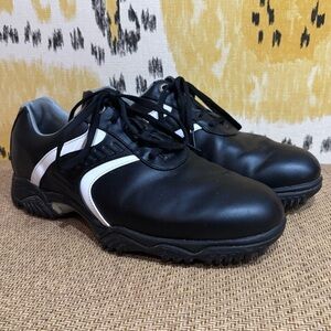 Footjoy Contour Series Black Leather Spiked Golf Shoes Men Size 9.5 Women’s